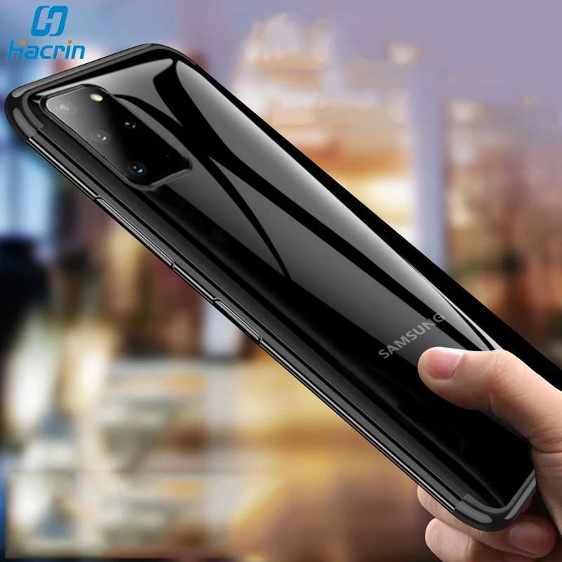Case For Samsung Galaxy S20 Ultra Soft TPU Transparent Clear Laser Plating Cover S 20 S20+ Plus Bumper |