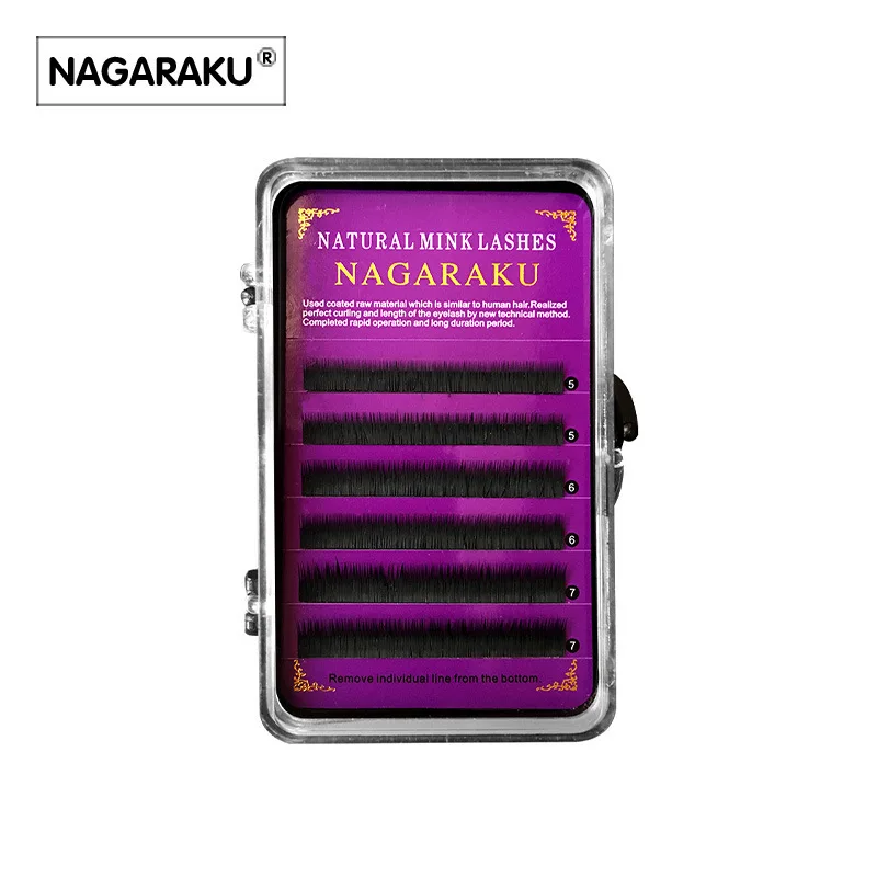 

Nagaraku Single Grafting Eyelashes Grafting Eyelash 5-6-7 Mm Mixed-Natural Soft False Eyelashes