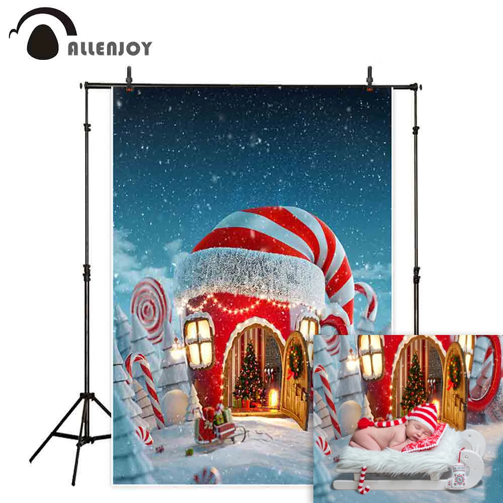 Allenjoy фон для фотосъемки Рождественская елка Конфета детский день рождения милый дом фон для фотосъемки декорации Фотофон