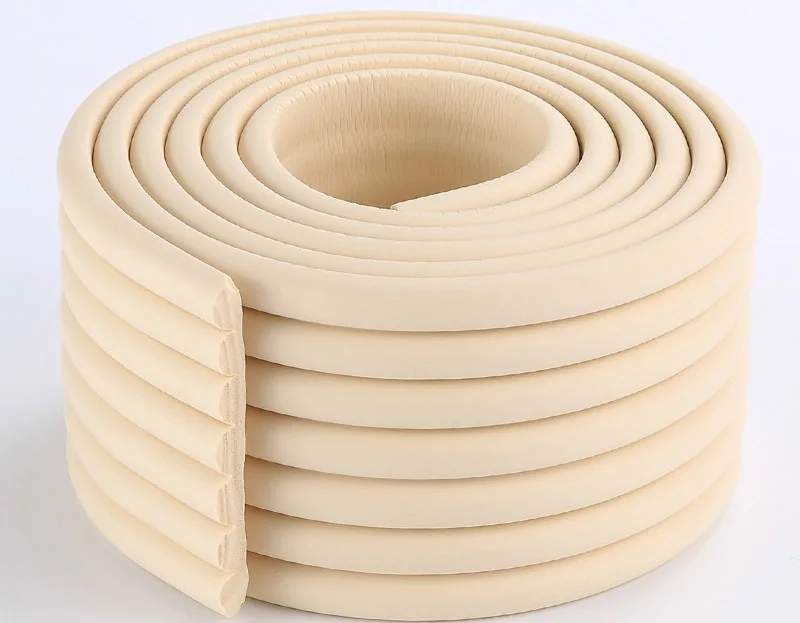W Style Beige 1 шт 2 м детская безопасная настольная защитная полоса для края дома подушка защитная полоса безопасная защита детская барная полоса мягкая уплотненная - Цвет: W Style Beige
