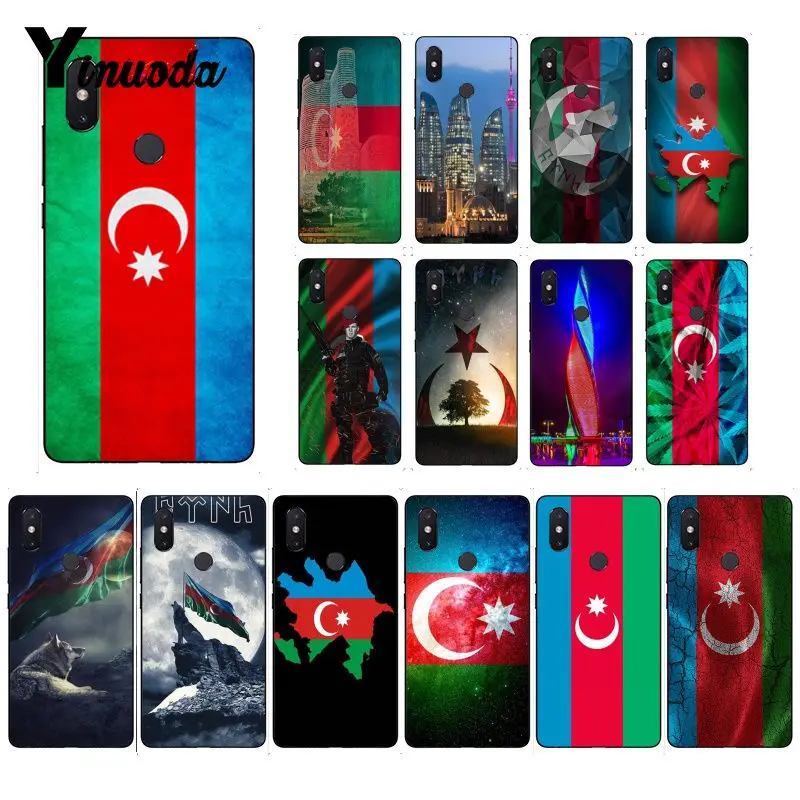 

Yinuoda Azerbaijan buta flag Cover Black Soft Shell Phone Case for Xiaomi Mi 6 Mix2 Mix2S Note3 8 8lite Redmi 5 note5 Note4 4X