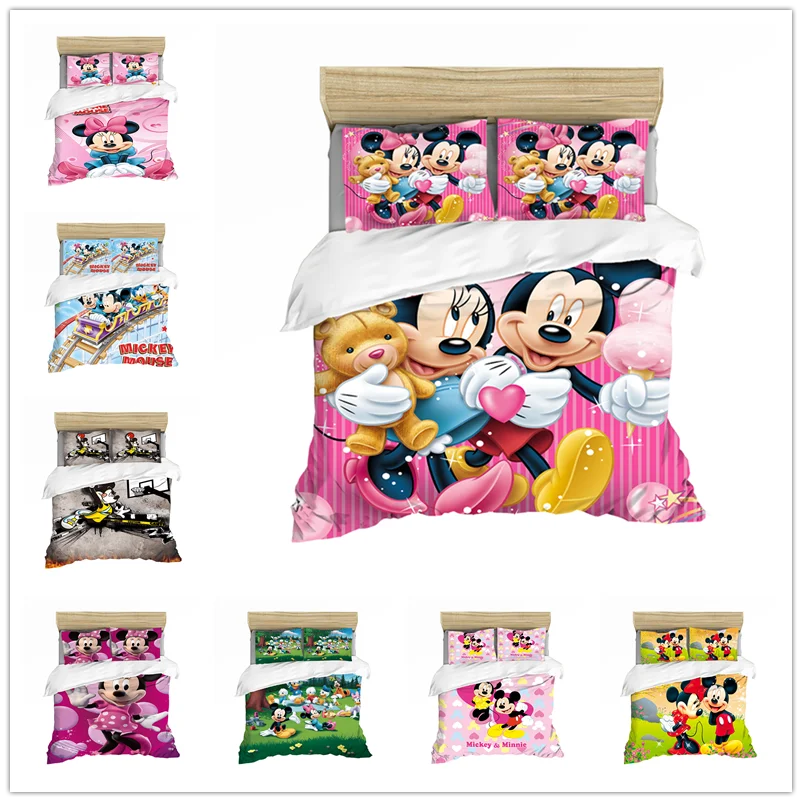 

DISNEY Mickey Mouse Bedding Set Duvet Cover Sets Single Double Queen King Size Comforter Bedding Sets
