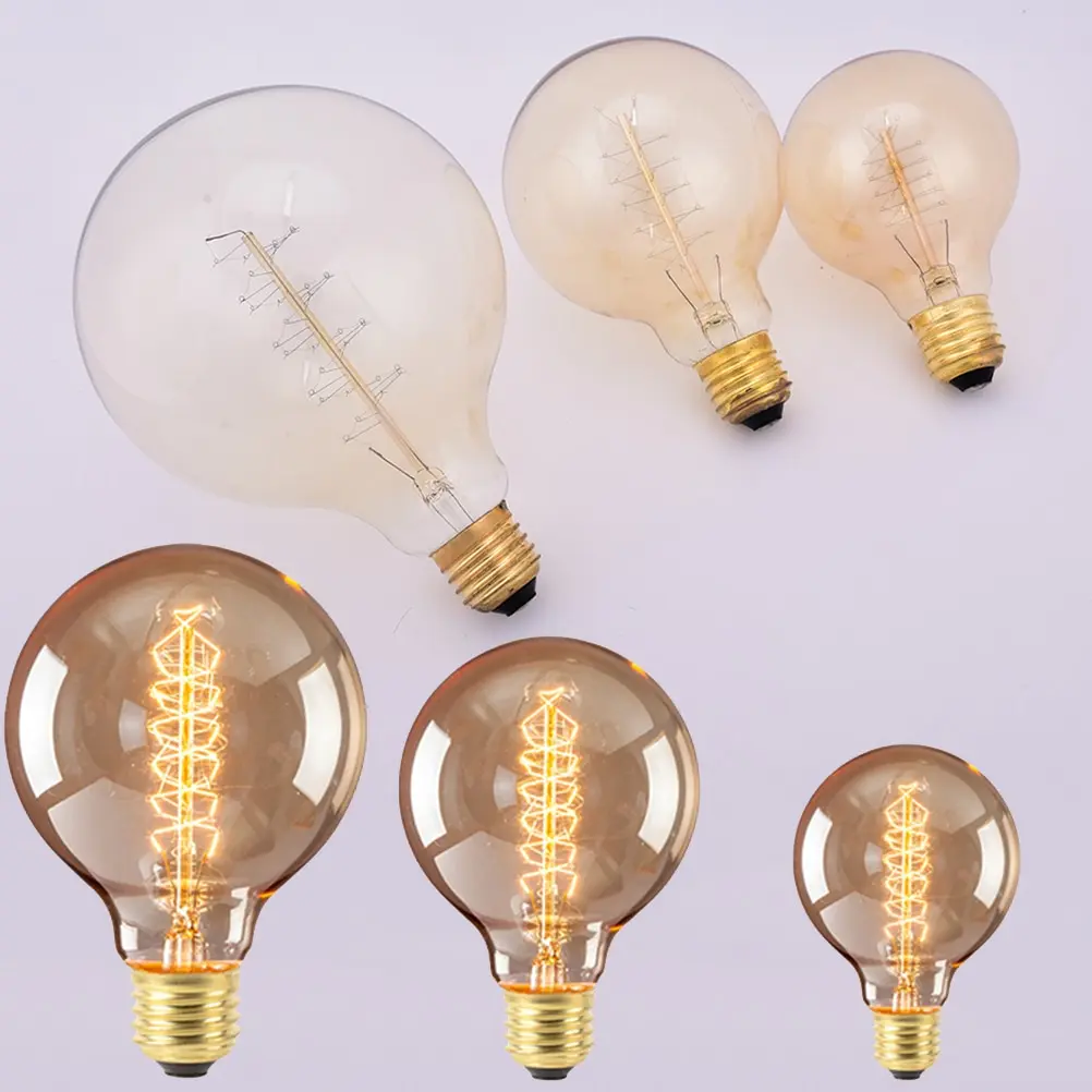 Vintage Edison Bulbs g80/g95/g125 220V E27 Incandescent Bulbs 40W Filament Retro Edison Light For Pendant Lamp Decoration