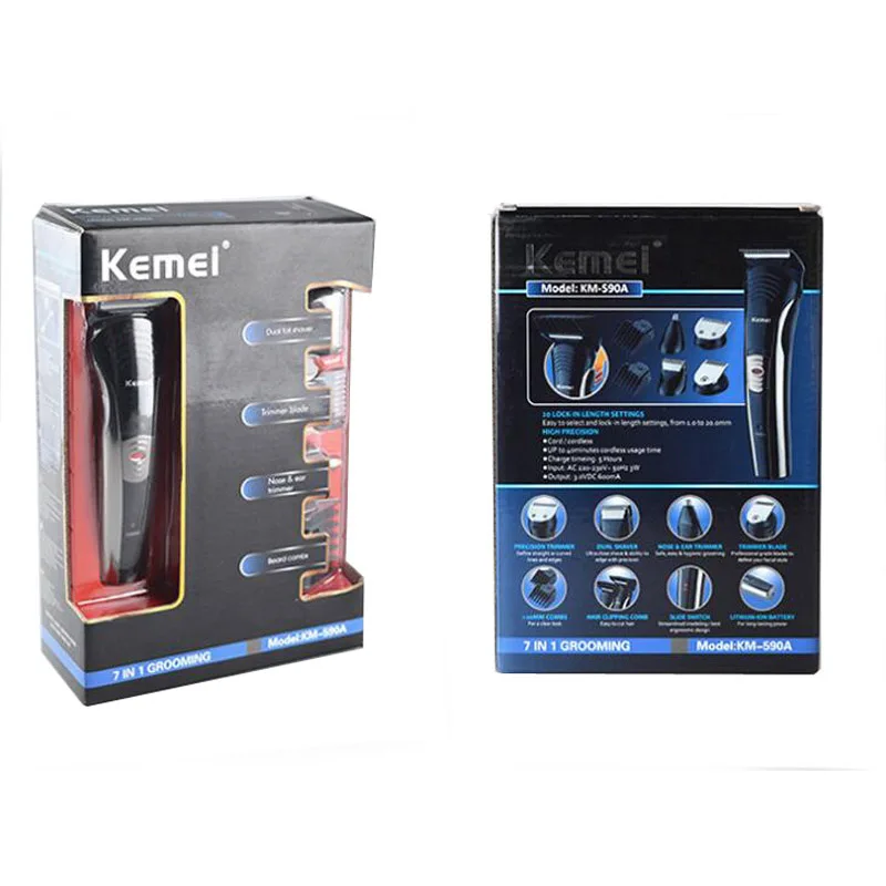 KEMEI 7 in 1 Electric Hair Clipper Nose Shaver Trimmer Rechargeable Titanium Beard Razor Cutting Machine Grooming Kit | Электроника