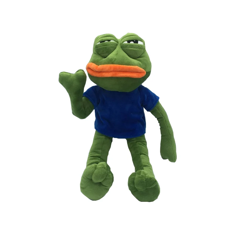 18'' Pepe The Frog Sad Frog Plush 4chan Kekistan Meme Doll Stuffed Toy Xmas Gift 