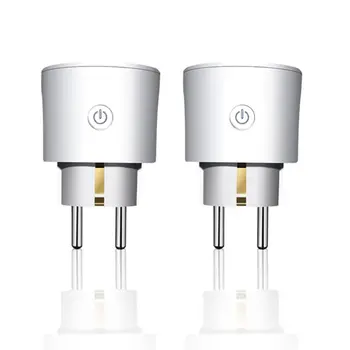 

New EU Plug WIFI Smart Switch Socket Audio Control Smart Timing Socket Wireless Outlet Voice Intelligent Control Device