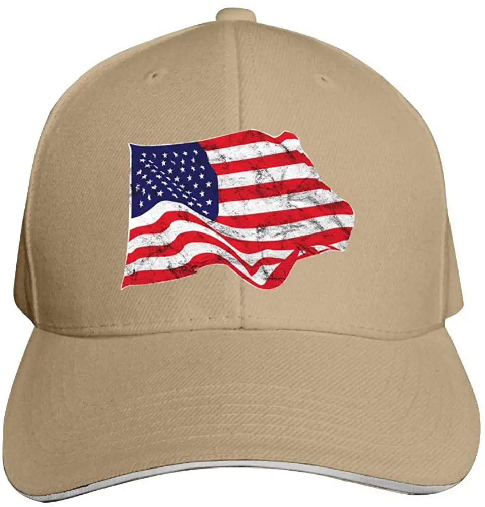 Американский флаг регулируемая бейсболка, старый сэндвич-Кепка, заостренный папа Кепка