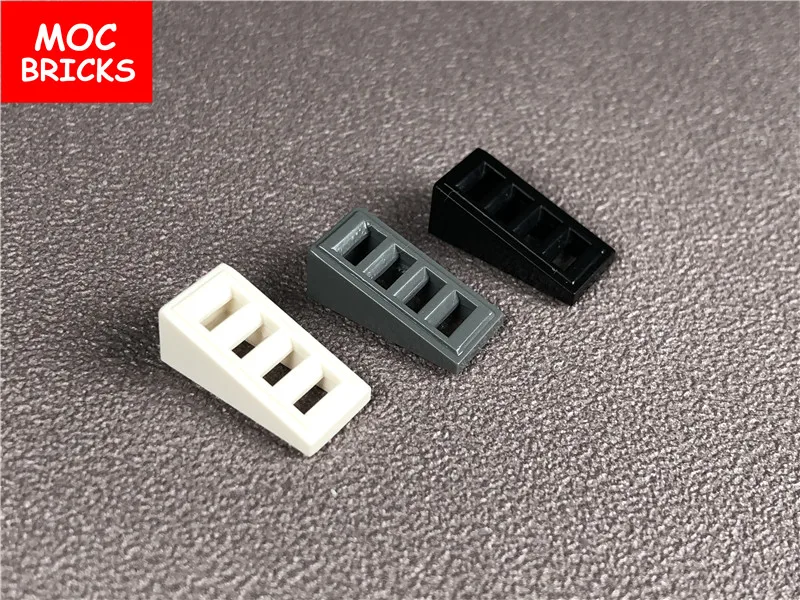 50 шт./лот MOC склон кирпича 18 2x1x2/3 с 4 слотами подходит для 61409 DIY Развивающие