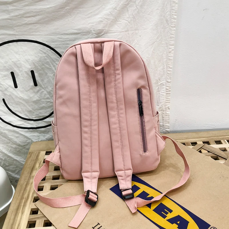 2019-Backpack-Women-Backpack-Fashion-Women-Shoulder-Bag-solid-color-School-Bag-For-Teenage-Girl-Children (2)