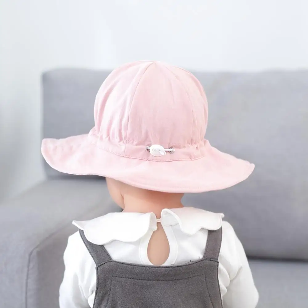 Японские весенне-летние детские шапки хлопковые двухсторонние Детские рыбацкие регулируемые шляпы-котелки солнезащитный козырек для детей for0-24 месяцев