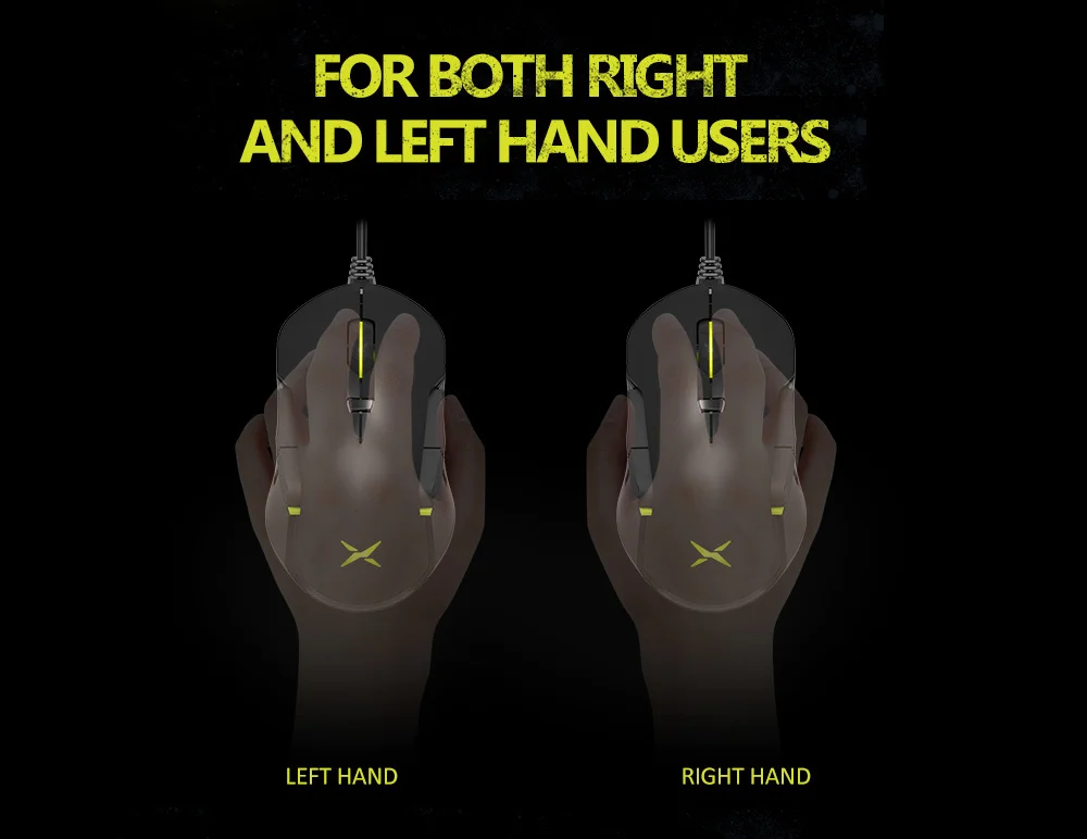 Delux M627 PMW3389 Wired+ Wireless Dual Mode RGB Gaming Mouse 16000 DPI 8 Buttons Left And Right Hand Mice With DIY Side Wings