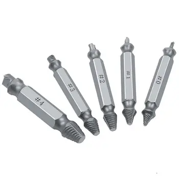 

5pcs Damaged Screw Extractor Drill Bits Guide Set Broken Speed Out Easy Out Bolt Stud Stripped Screw Remover Stripping Tool
