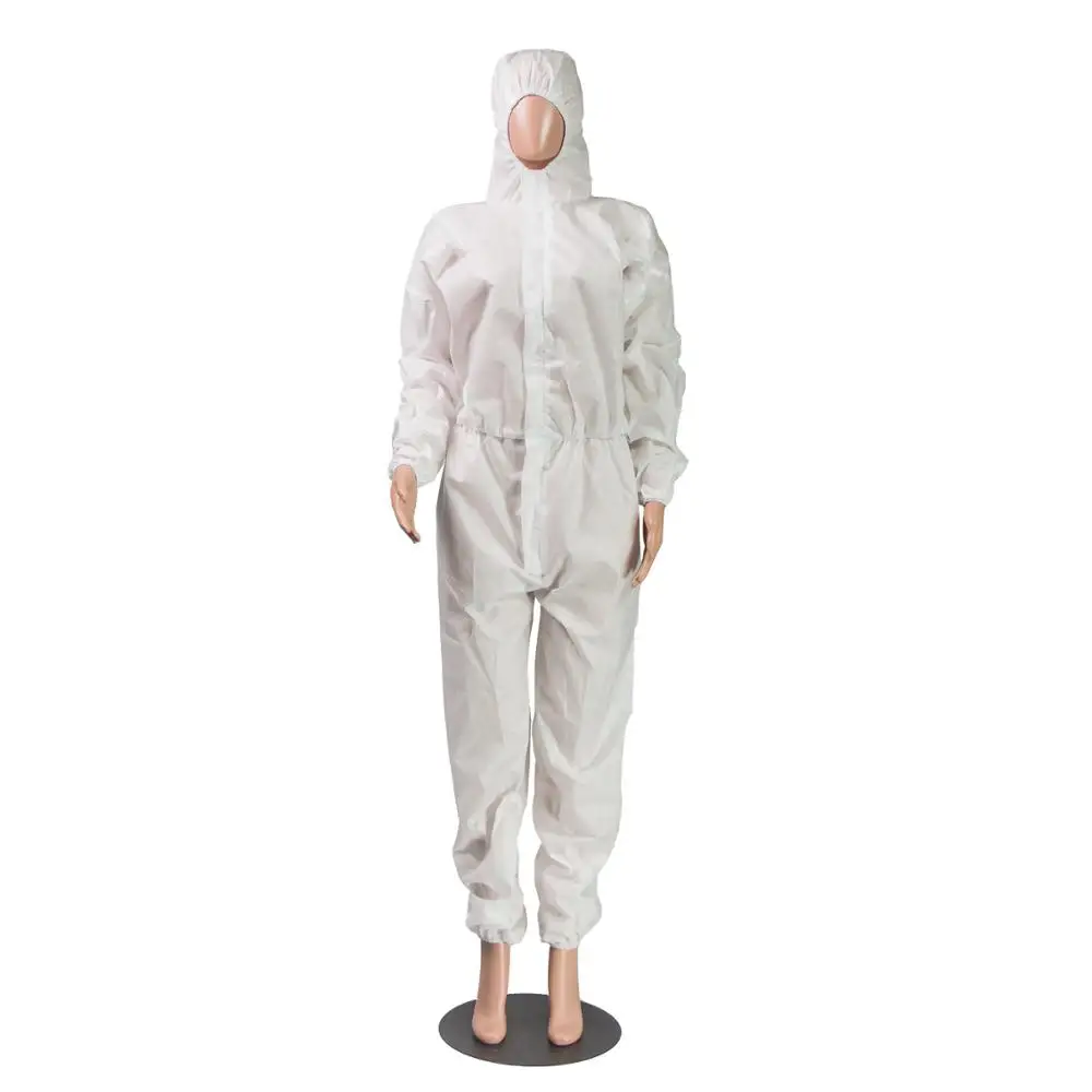 

Adogirl Unisex Disposable Nonwovens Protective Clothing Isolation Suit Dust-proof Coveralls Anti Static Safety Clothing White