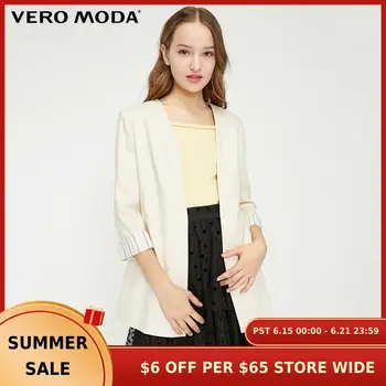 

Vero Moda Women's Slim Fit 3/4 Sleeves Roll-up Cuffs Blazer | 319208533