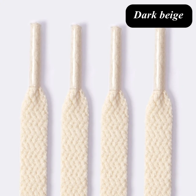 36colors Flat Shoelaces Air Force Sneakers Shoelace Canvas Shoes Basketball Shoes laces Black White Color Shoes Accessories Dark beige