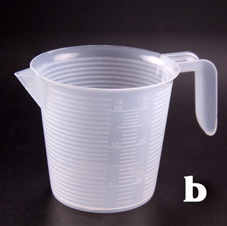 100/250/500/1000 мл, мерный стакан Прозрачная чашка весы Пластик мерный стаканчик для кухонные инструменты для выпечки высокое качество чашки в сумке - Цвет: 250ml