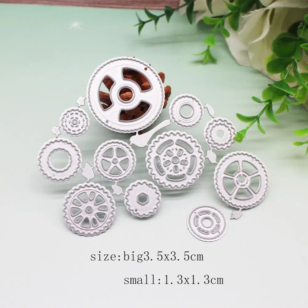 

Different size gear metal cutting die, DIY scrapbook photo album paper card decoration crafts embossing die cutting