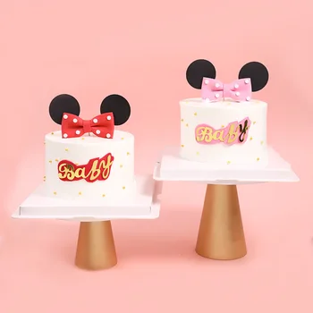 

Foam Paper Little Mouse Baby Happy Birthday Cake Bowler Hat Candy Bar Baby Gift Baby Party Decoration Girl Party Cake Supplies
