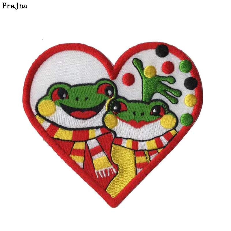 

Prajna DIY Frog Patch Frog Carnival for Netherland Iron on Embroidered Patches for Clothing Oeteldonk Sewing Stripes for Clothes