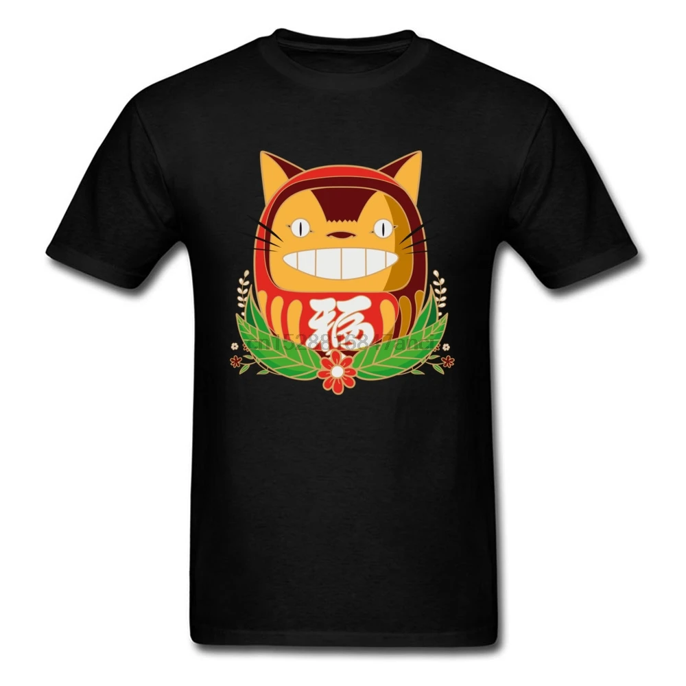 Catbus Daruma футболка забавная Мужская сосед Тоторо человек мультфильм одежда Япония