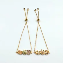 10 шт. Романтический микро проложить Радуга CZ Кристалл ладони браслет для женщин модные ювелирные изделия подарок BG330