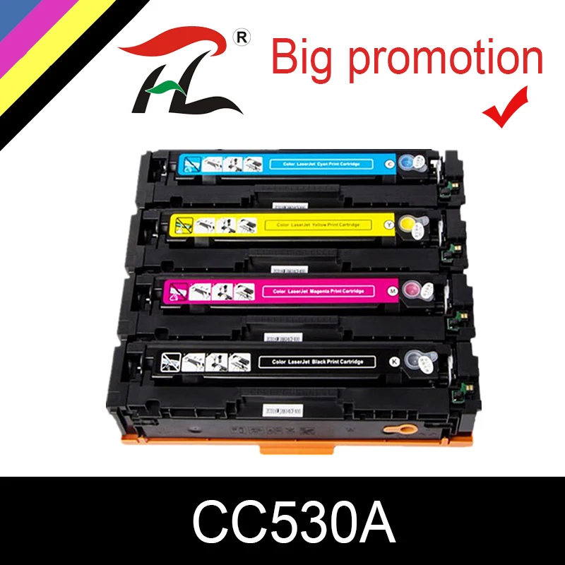 

YCL 304A Compatible Toner Cartridge CC530A CC531A CC532A CC533A for HP Color LaserJet CM2320nf CP2025 CM2320fxi CM2320n CM2320nf