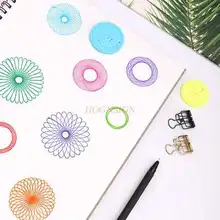 Estudante de papelaria flor curva régua caleidoscópio crianças multifuncional desenho régua movimentada curva regra oco rendas