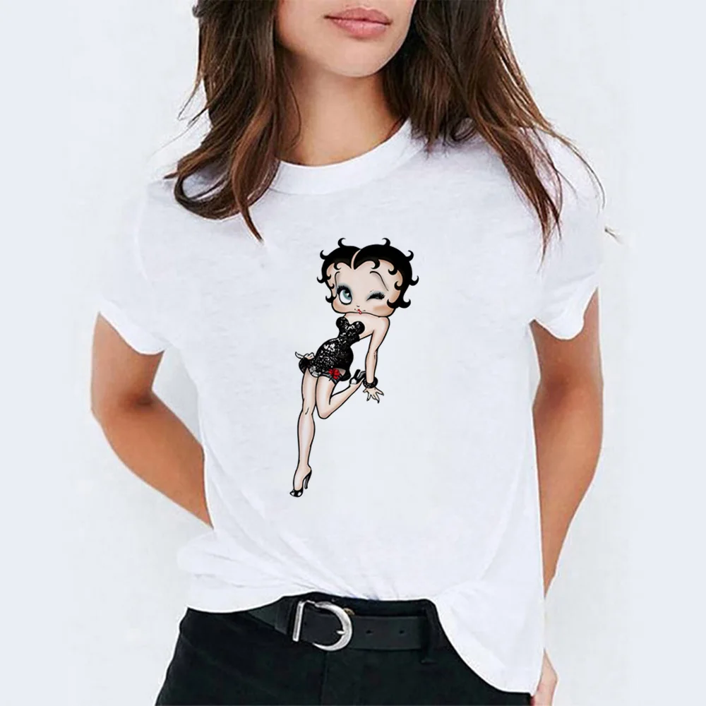 Betty Boop футболка женская летняя Эстетическая женская одежда футболка с Микки Маусом Женская Модная стильная женская футболка - Цвет: 5