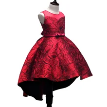 Детское нарядное платье для девочек свадебные, рождественские, вечерние, торжественные платья без рукавов для детей, платья принцессы с цветочным рисунком для девочек от 3 до 10 лет