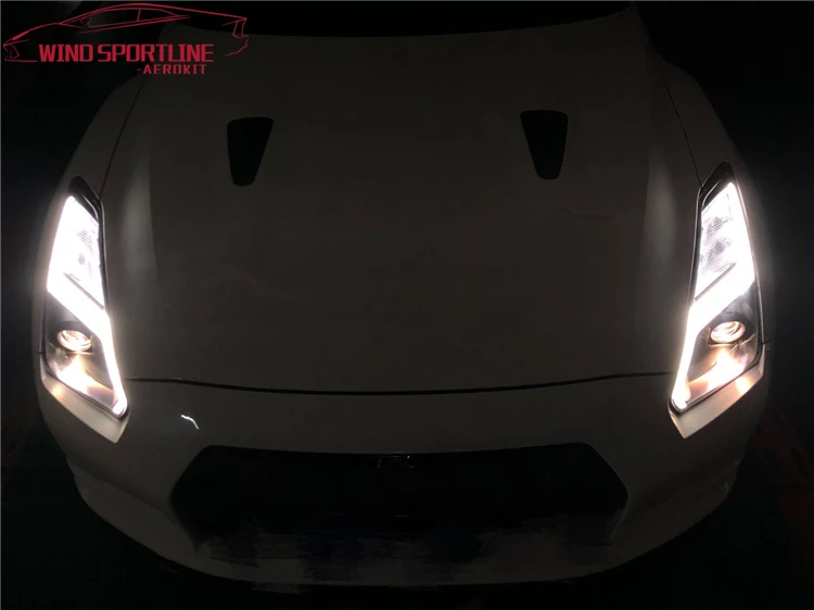 АКД Автомобиль Стайлинг фара для Nissan GT-R фары 2009- GTR светодиодный фары Дневные ходовые огни H7 D2H Hid биксеноновые фары