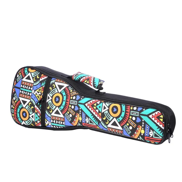 Двойной ремень ручной народный укулеле сумка для переноски хлопок Мягкий чехол для укулеле аксессуары для гитары, синий-граффити