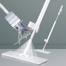 סמרטוט תרסיס יד משלוח עצמי לסחיטה מיקרופייבר שטוח רצפת סמרטוט ערכת יבש ורטוב ניקוי סמרטוט לפרקט רבד רצפת עץ אריח(China)