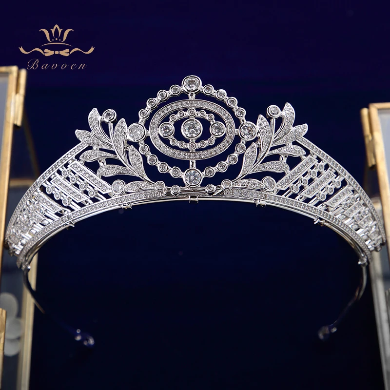 European Princess Plated Crystal Zircon Wedding Crown Headpieces Bridal Tiara Hair Accessories Evening Jewelry | Украшения и