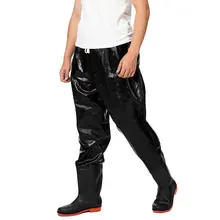 

High-Jump 0.95mm Fishing Waders Cow Muscle Sole Waterproof PVC+Knitted Mesh Cloth Breathable Waist Waders for Fishing Hunting