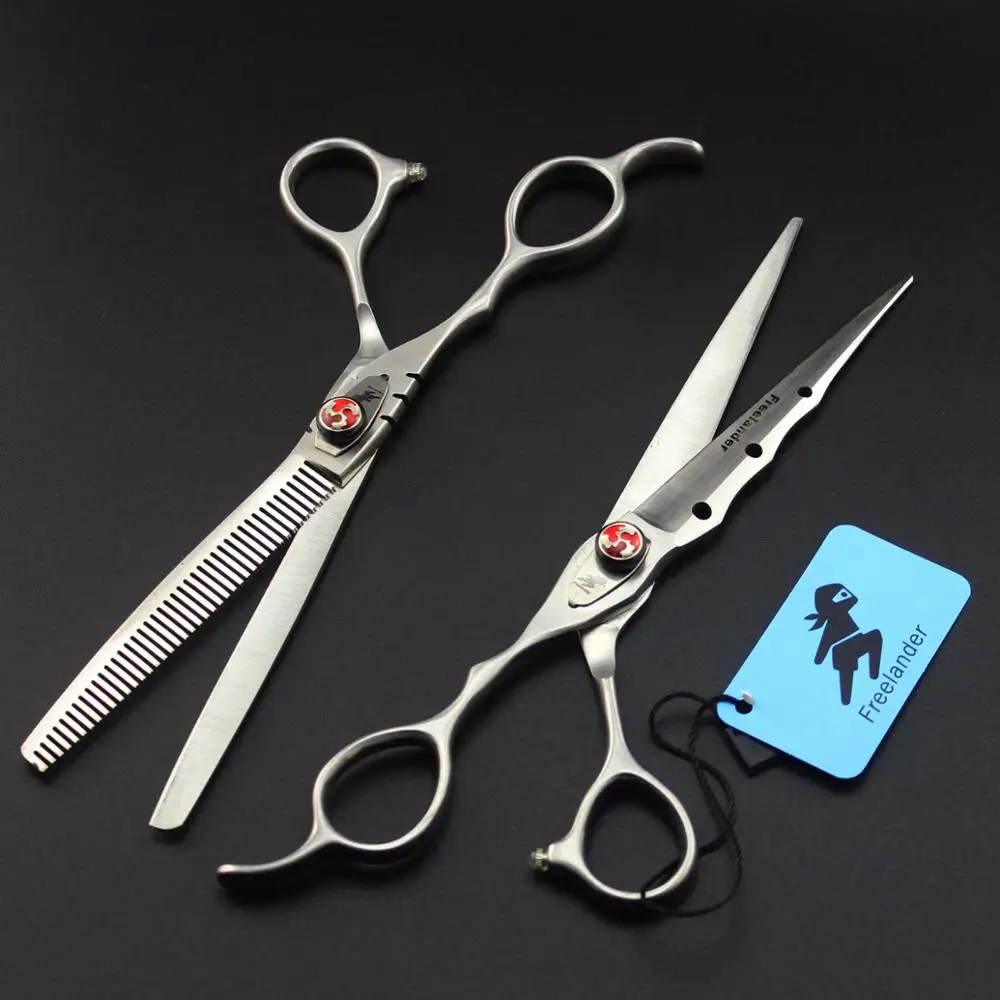 

7" left handed hairdressing scissors matte left hand hair scissors for salon barber left cutting lefty thinning shears