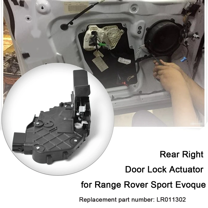 Задний правый драйвер боковой дверной замок привод подходит для Range Rover Sport Evoque LR011302 черный