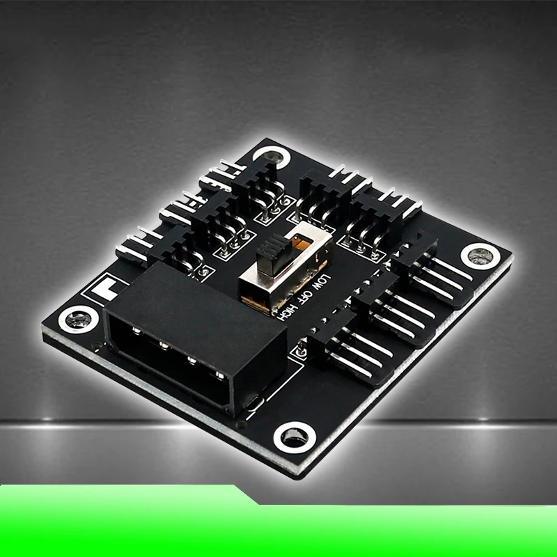 Wholesale 1 to 8 3Pin Fan Hub Pwm Sata Molex Splitter PC Mining Cable 12V Power Suppply Cooler Cooling Speed Controller Adapter