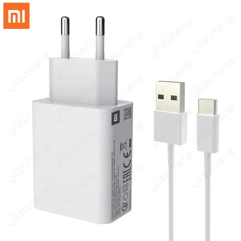 Оригинальное зарядное устройство Xiao mi для mi 9 SE 18 Вт Быстрая зарядка 5 В/3 А QC 3,0 для mi 8 Lite 9 Lite SE 9T Pro A3 Max 3 Red mi Note 7 8 Pro - Тип штекера: EU Add Type-C Cable