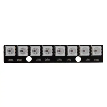 

WS2812B 1*8 8-Bit Full Color 5050 RGB LED Lamp Panel Light Black White PNL