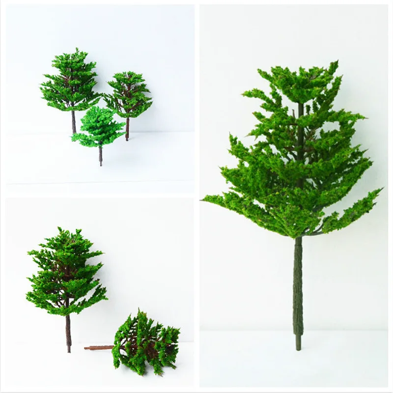  Sand Table Building Model Material DIY Sand Table Landscape Street Trees Model Pine Model Green Sno