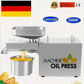 

110V/220V Oil Press Machine Small Business Equipment Machine Stainless Steel Oil Pressure Peanuts Sesame Nut Oil Extractor