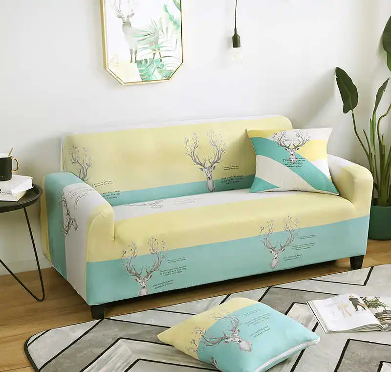 Чехол для дивана с геометрическим принтом Эластичный чехол плотно все включено Обёрточная бумага эластичный для дивана крышка один/два три/Четырехместный