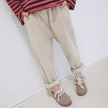 Детская одежда; вельветовые брюки для девочек; коллекция года; сезон весна-осень; стиль; Повседневная Вельветовая верхняя одежда в западном стиле для девочек