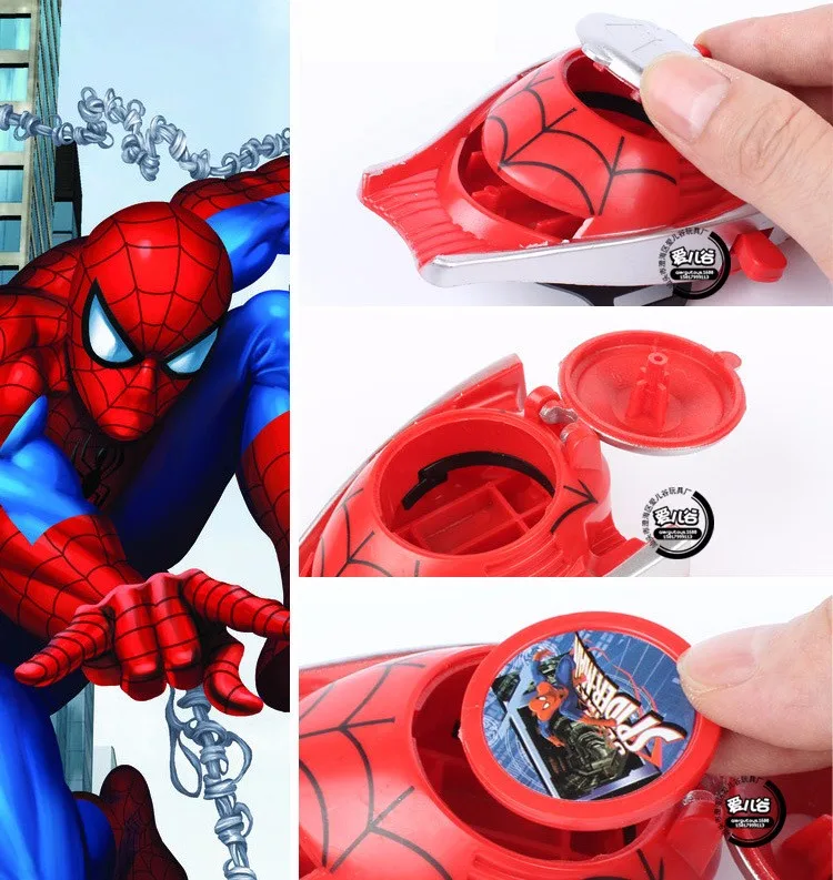 Spiderman children kids suitable Spiderman Cosplay Costume Spider-man glove Spider man launchers toy marvel emitter gift box