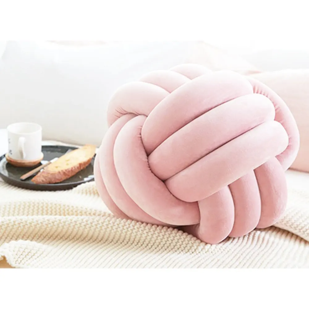 Cuddle Pillow Baby Braided Crib Bumpers Knot Pillow Cushion Newborn Nursery Bedding Room Dector 30*30cm YBD019