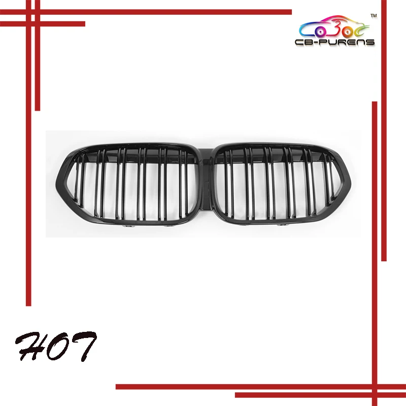 

For BMW X1 Series F48 F49 LCI Grill 2020-ON Replacement Style ABS Painted Dual Slats Kidney Front Grille Overlay