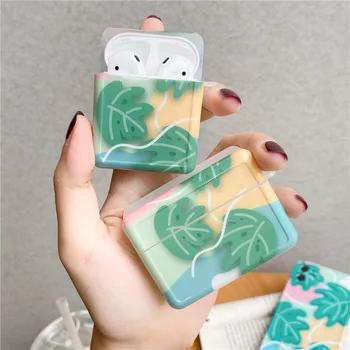 

Cute Banana Leaves Frame Earphone Case for Apple Airpods 3 2 Headphone Charging Box Capas Soft Cases for Air pods Pro Cover