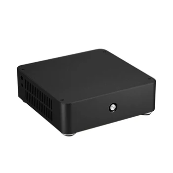 

E-H60 Aluminum Alloy Practical Mini ITX Cooling Audio Computer Case HTPC Chassis Durable Without Power Supply Horizontal Home