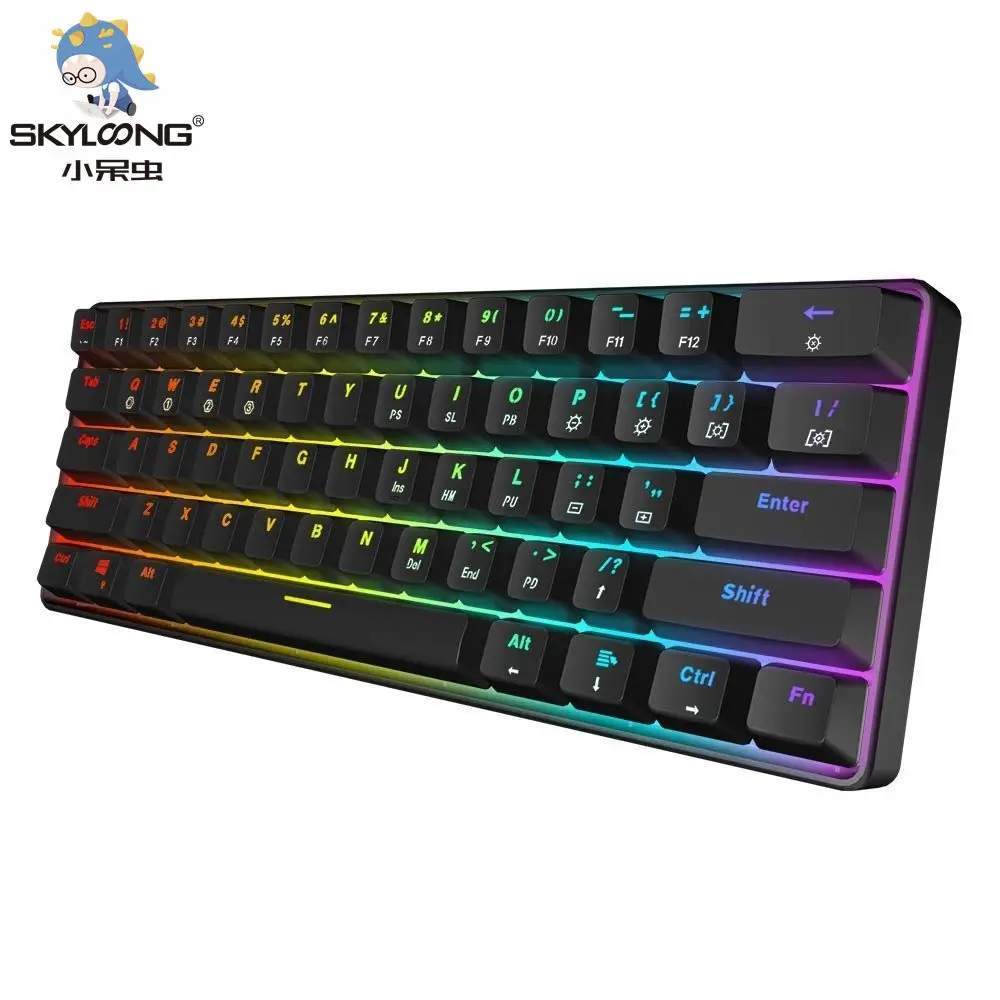 Игровая механическая клавиатура SKYLOONG GK61 проводная с RGB подсветкой из