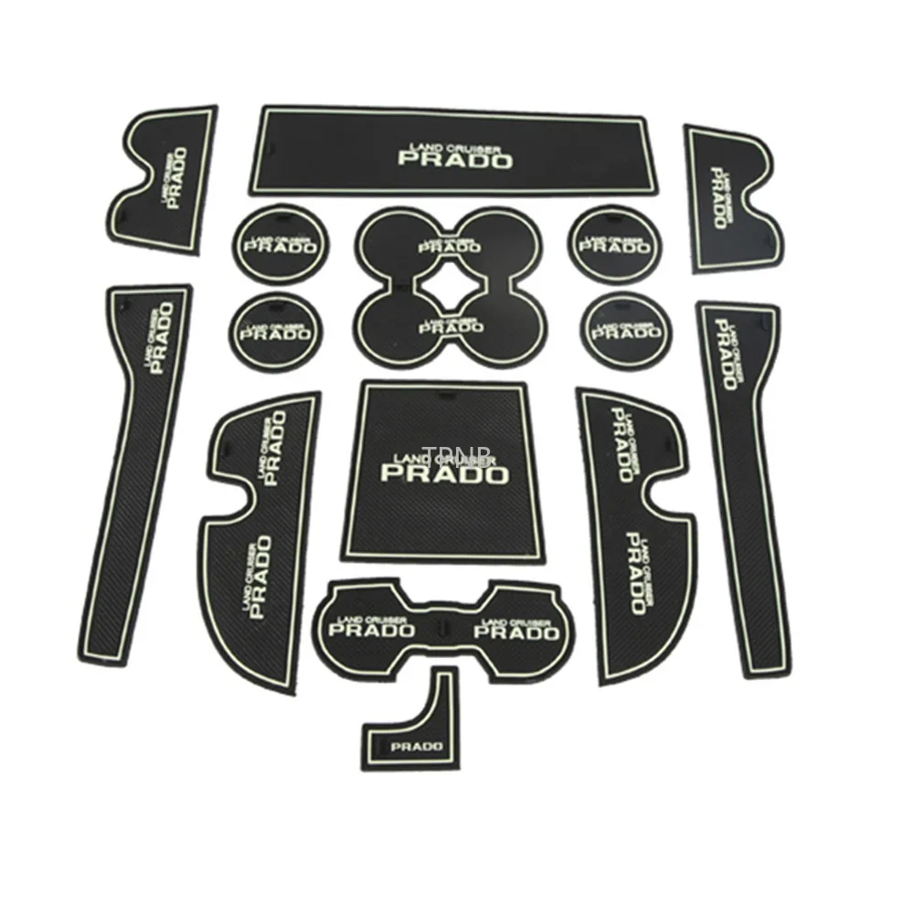Car Door Mat Rubber Non-Slip Interior For Toyota Land Cruiser Prado 150 2010 2011 2012 2013